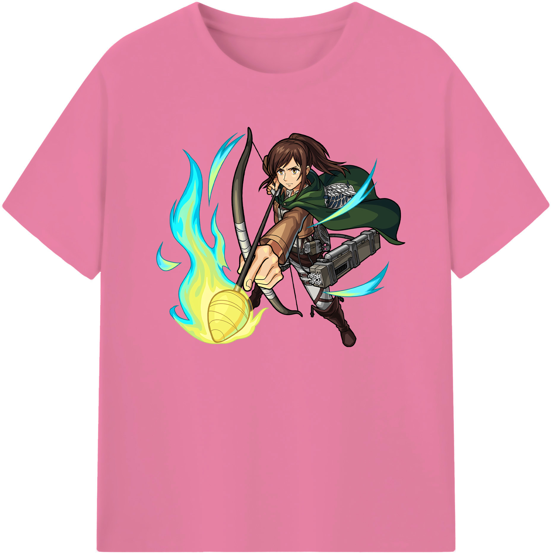 （画像用） 進撃の巨人 サシャ·ブラウス Attack on Titan Sasha Blaus 綿100％半袖Tシャツ（フロントプリント）